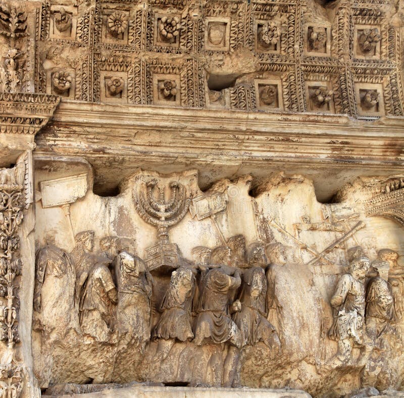 Detail van Boog van Titus in Rome