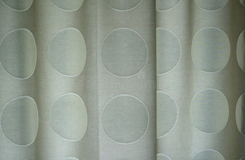 Detail van polka gestippelde gordijnen stock foto's Detail van polka gestippelde gordijnen stock foto's