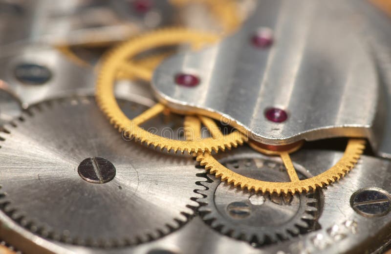 Closeup of watch mechanism stock photo. Image of close 2183070