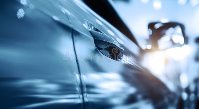 Vedere detaliată a mașinii de lux stock photo