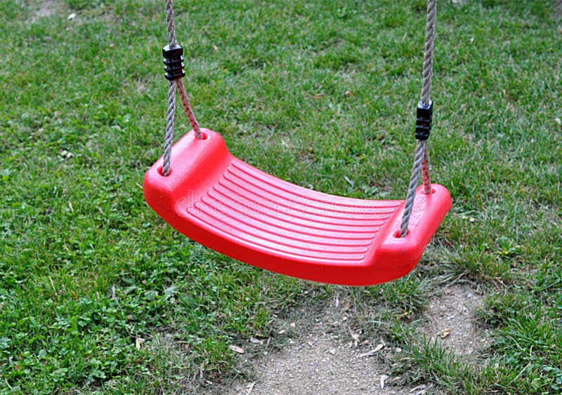 Red baby swing stock image. Image of colored, swing, meadown 77007785