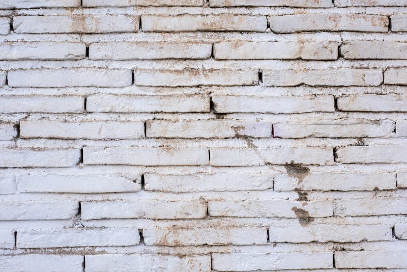 Wall Made with White Stained Bricks Stock Photo Image of albañileria