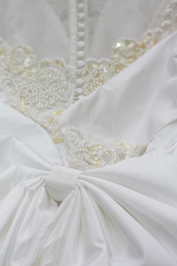 Detail of a wedding dress