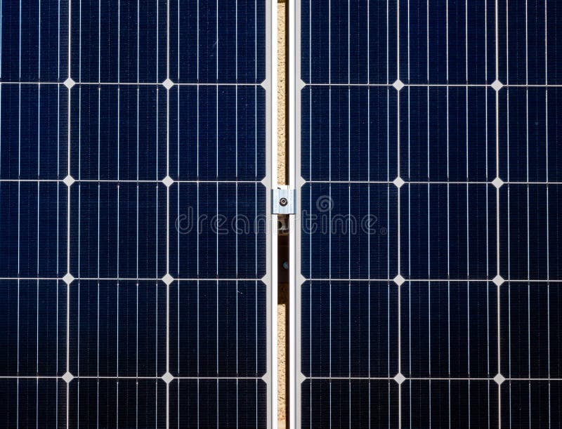 Detail zonnepaneel van een fotovoltaïsch systeem