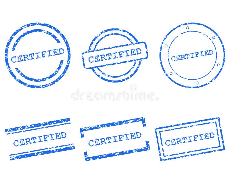 Certified stamps royalty free illustration
