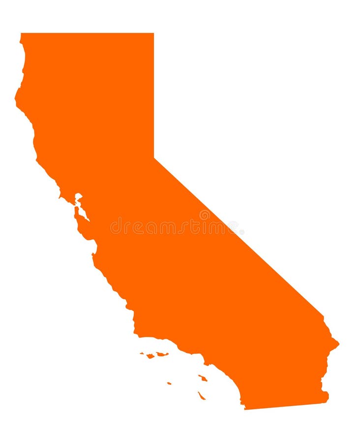 Map of California royalty free illustration