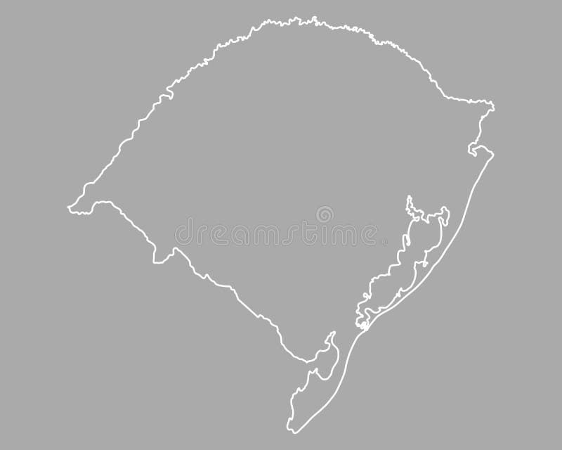 Map Of Rio Grande Do Sul Stock Vector Illustration Of State