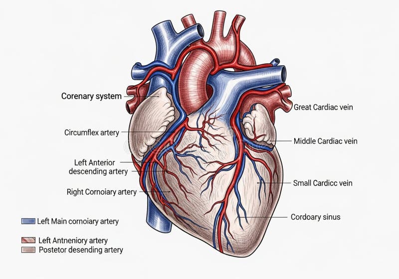 Detailed anatomical illustration of a human vector illustration