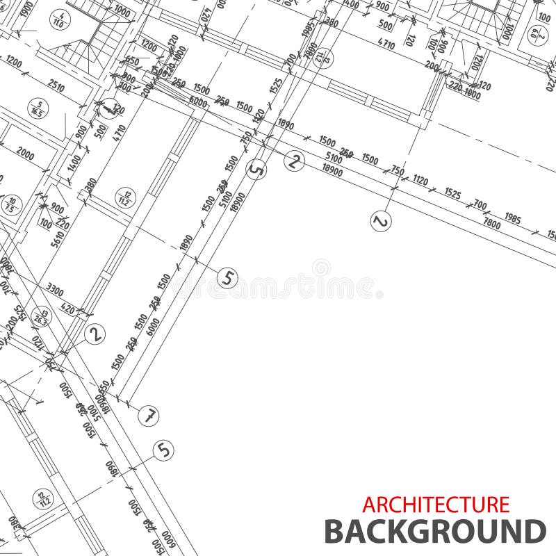 Detailed architectural project royalty free illustration