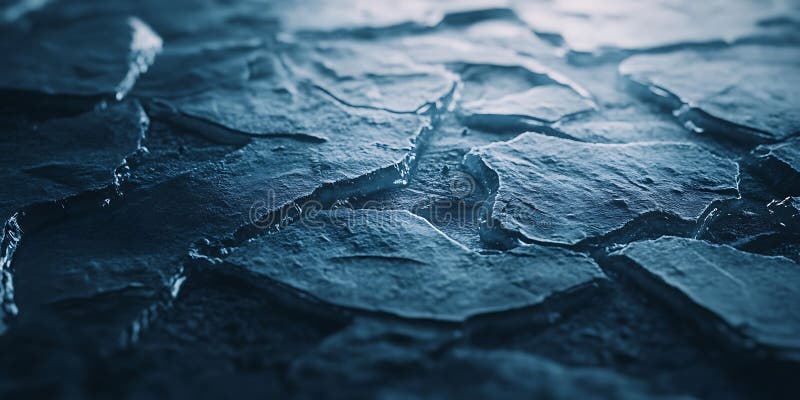 Detailed CloseUp of Cracked Ice with Deep Blue Reflections for WinterThemed Designs Frozen Aesthetic or Nature Textures vector illustration