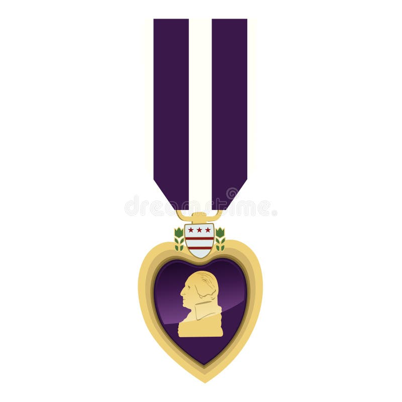 Purple Heart stock vector. Illustration of service, clipart - 5995262