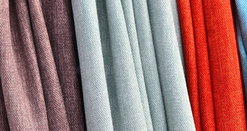 Detailed Close Up View on Colorful Fabric Textures with Interesting ...