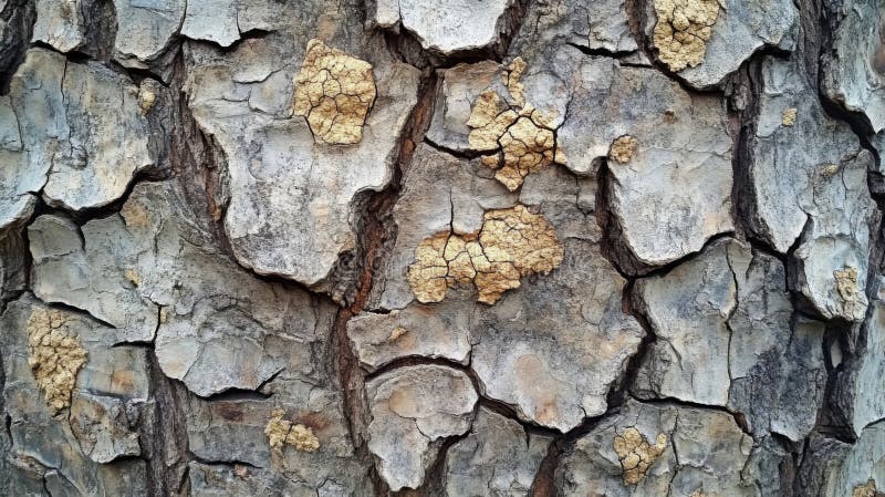 Detailed Closeup Of A Trees Cracked Bark Texture royalty free illustration
