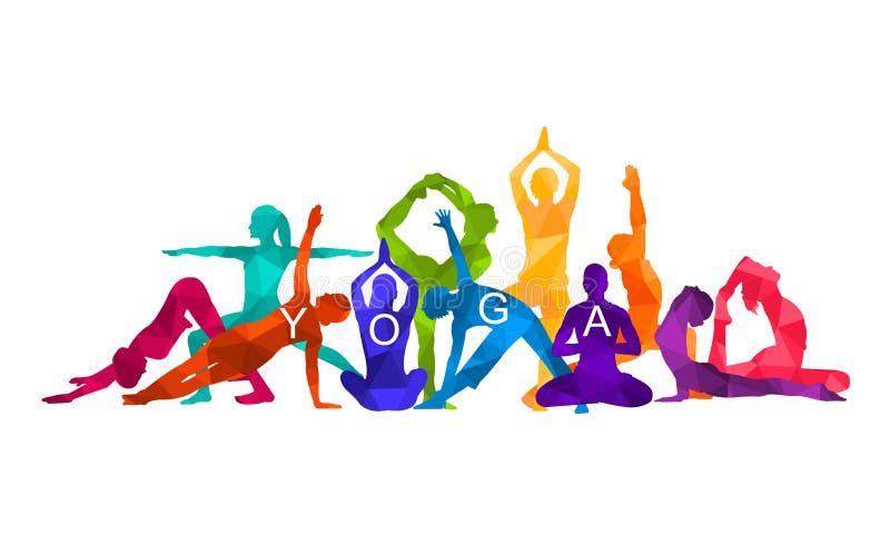 Detailed colorful silhouette yoga illustration. Fitness Concept. Gymnastics. vector illustration Detailed colorful silhouette yoga illustration. Fitness Concept. Gymnastics. vector illustration