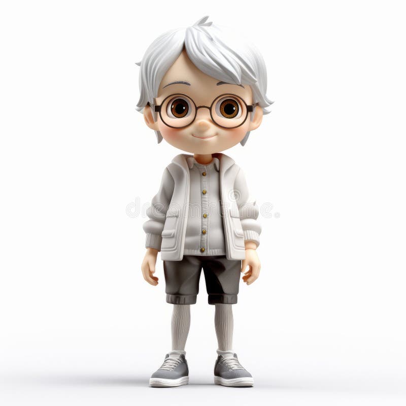 a 3d child figurine with glasses and a white cloth, resembling charming anime characters. this hyper-detailed rendering showcases the artistic style of renowned creators such as eiichiro oda, robert munsch, and stan lee. the figurine is beautifully crafted in a light silver color, and the 32k uhd resolution adds to its lifelike appearance. ai generated. a 3d child figurine with glasses and a white cloth, resembling charming anime characters. this hyper-detailed rendering showcases the artistic style of renowned creators such as eiichiro oda, robert munsch, and stan lee. the figurine is beautifully crafted in a light silver color, and the 32k uhd resolution adds to its lifelike appearance. ai generated