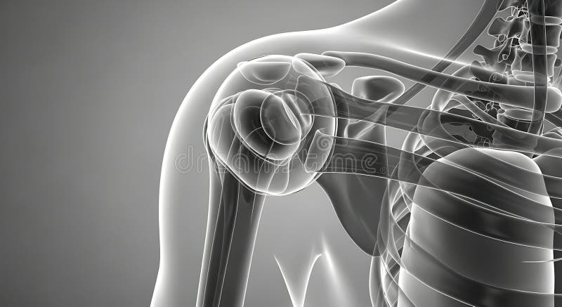 3D Render of Human Shoulder Joint vector illustration