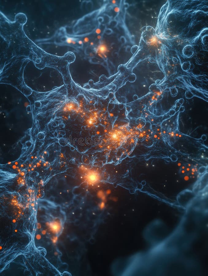 Detailed 3D visualization showing a virus structure with capsid, spikes, and glowing RNA strands. Generative AI royalty free stock photos