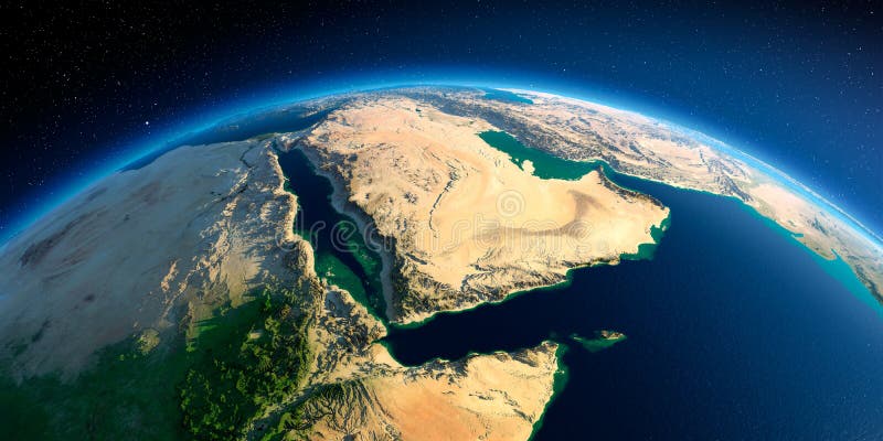 Detailed Earth. Saudi Arabia royalty free illustration Detailed Earth. Saudi Arabia royalty free illustration