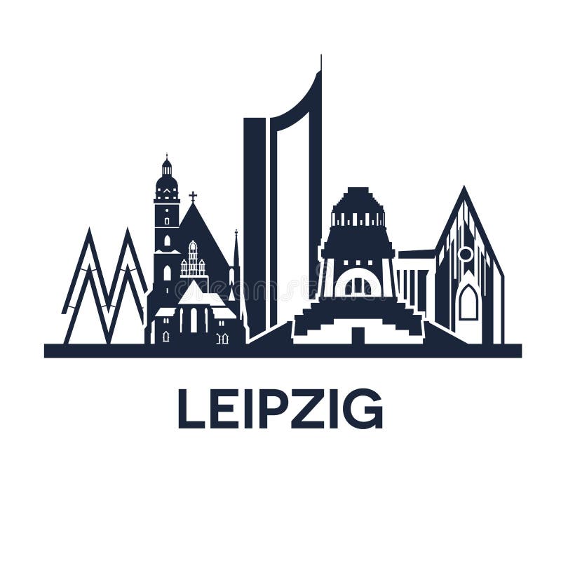 Detailed Emblem of City Leipzig, Germany Stock Vector - Illustration of