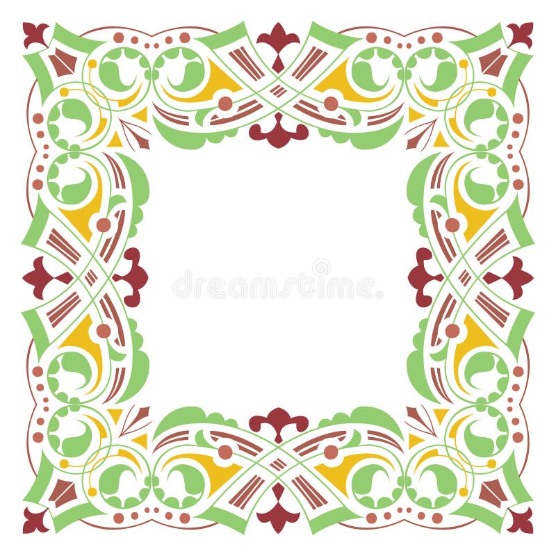 Detailed garnished oriental frame