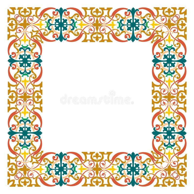 Detailed garnished oriental frame
