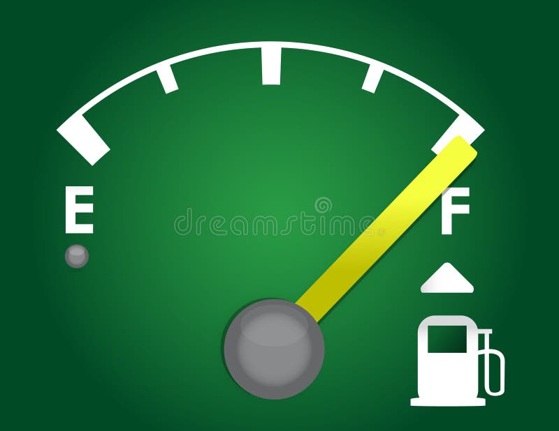 Detailed gas gage illustration vector illustration