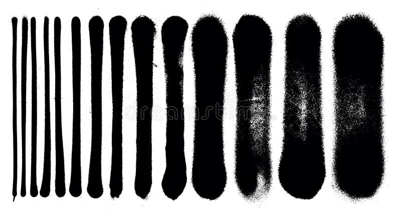 Detailed graffiti grunge spray paint strokes and t stock illustration