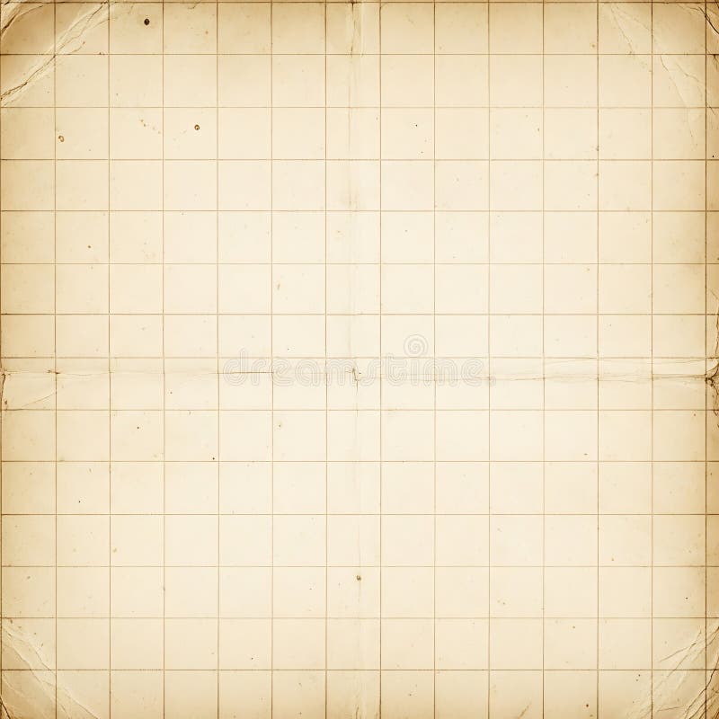 Aged Sepia Graph Paper Background Texture stock illustration