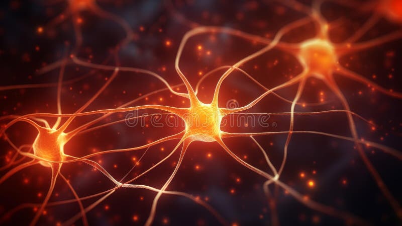 Detailed and highquality anatomical illustration showcasing neuron textures and intricate nerve details on a realistic neural vector illustration