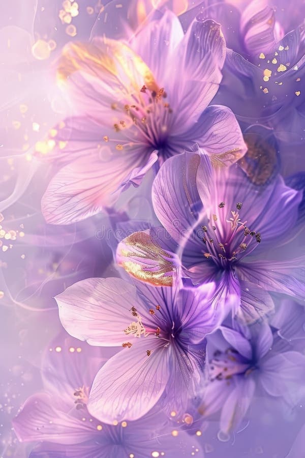 Light Purple Flowers Against a Blue Turquoise Blurred Background. Floral Desktop Stock Image - Image of turquoise, sweet: 358213335