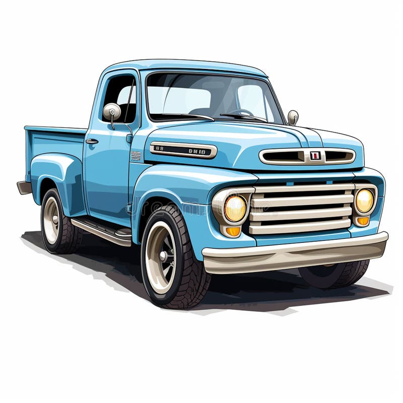 Detailed Illustration of Pickup Truck Stock Illustration - Illustration ...