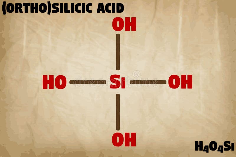 Detailed illustration of the Silicic acid stock illustration