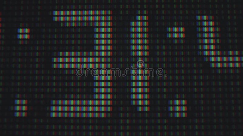 Close Up View of a Macro Pixel Display Section stock video