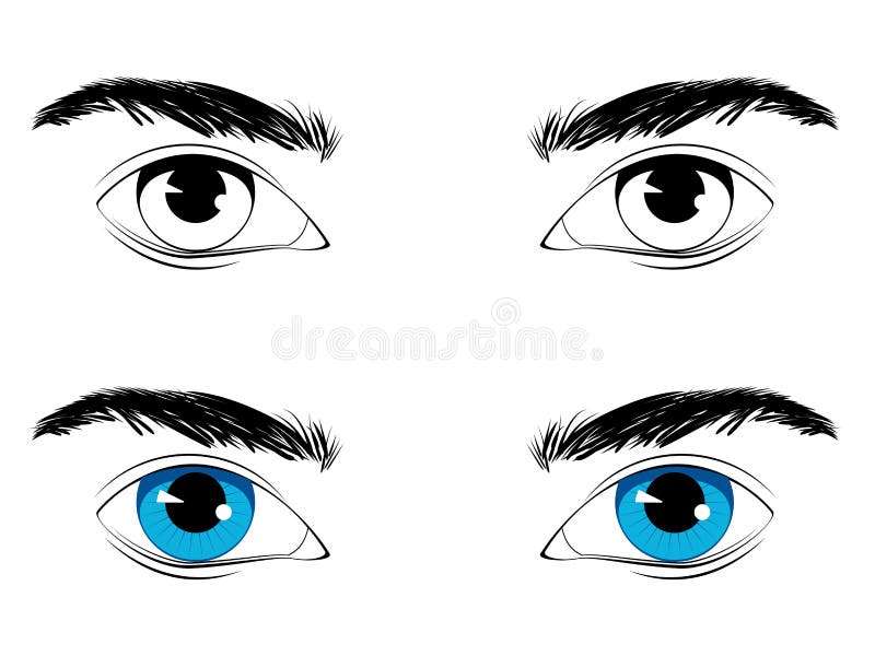 male eyes clipart for kids