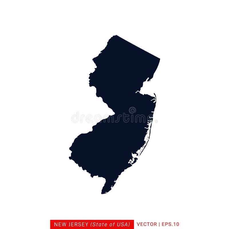 Map of New Jersey Vector Design Template Stock Vector Illustration of