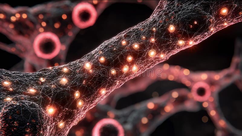 Detailed microscopic view of immune systems memory phase showcasing glowing antigen keys embedded within memory Bcells vector illustration