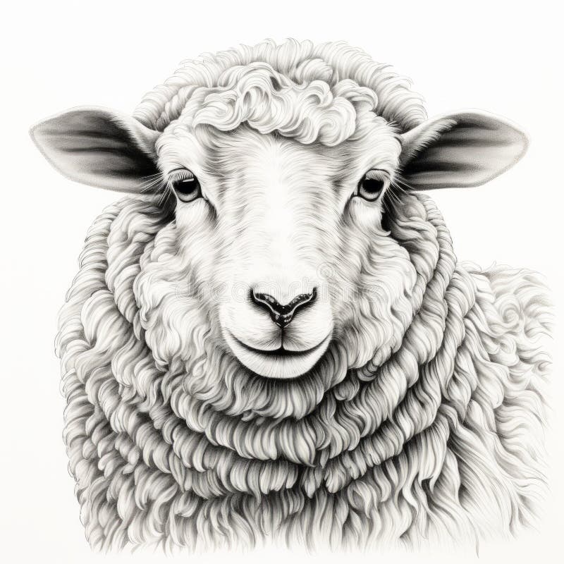 Sheep Sketch by Bruneburg on DeviantArt | Sheep drawing, Sheep paintings,  Animal drawings