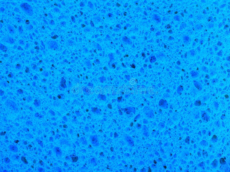 Detailed Texture of the Blue Dish Washing Sponge Stock Image Image of