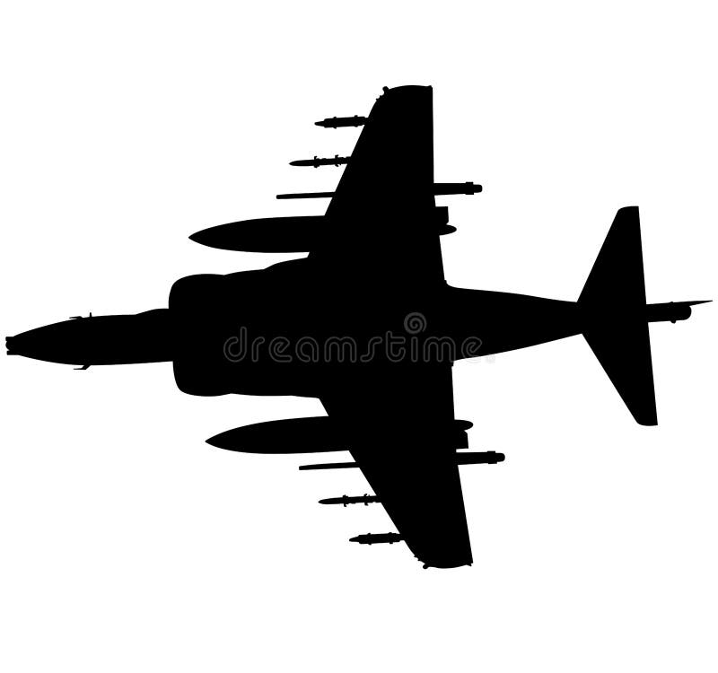 Detailní vektor ilustrace z britský vojenský královský vzduch vynutit, válečné loďstvo letadlo lovecký pes skok proud 8.