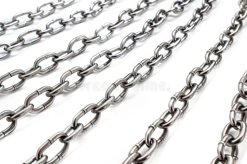 A detailed view of a cluster of chains stock photos