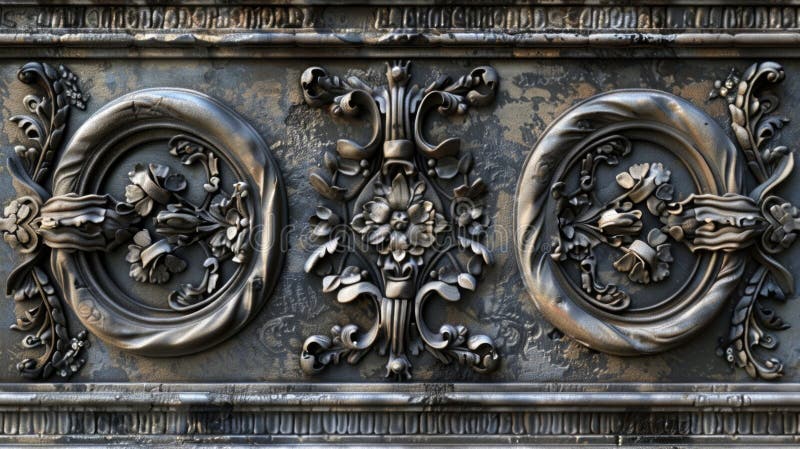 Detailed view of decorative design on a building. Ideal for architectural projects royalty free stock photography
