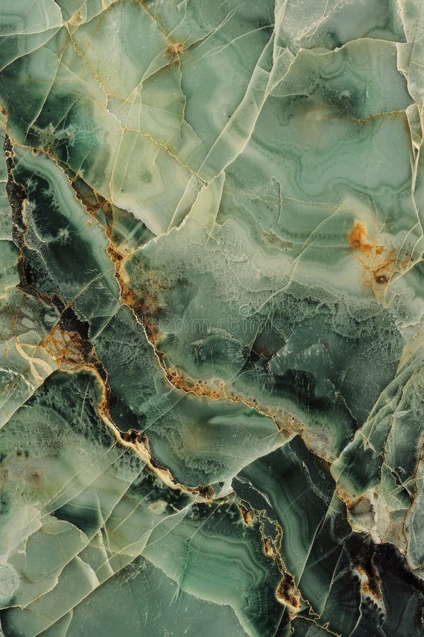 A detailed view of a green marble surface with subtle veining and texture stock photos