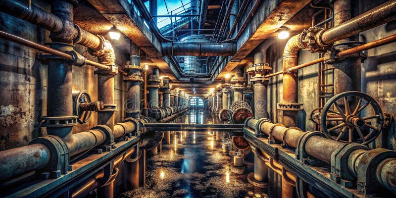 Detailed View of a Leaching Chamber Interior Exploring the Engineering of Metal Extraction royalty free illustration