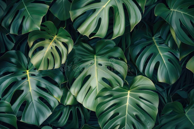 A detailed view of lush green foliage royalty free stock image