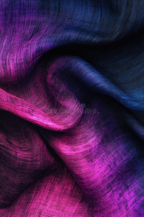 A detailed view of textured purple and blue fabric royalty free stock photo