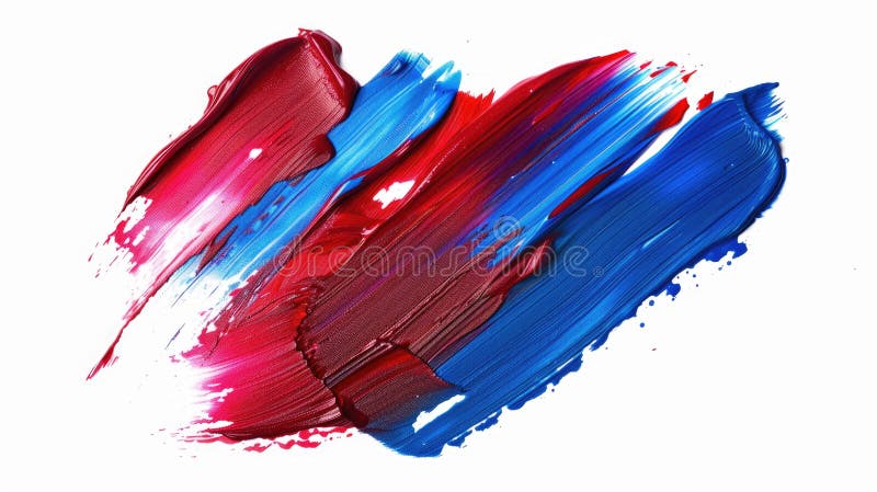 A detailed view of two brush strokes in contrasting colors, ready for use in various creative projects royalty free stock photos