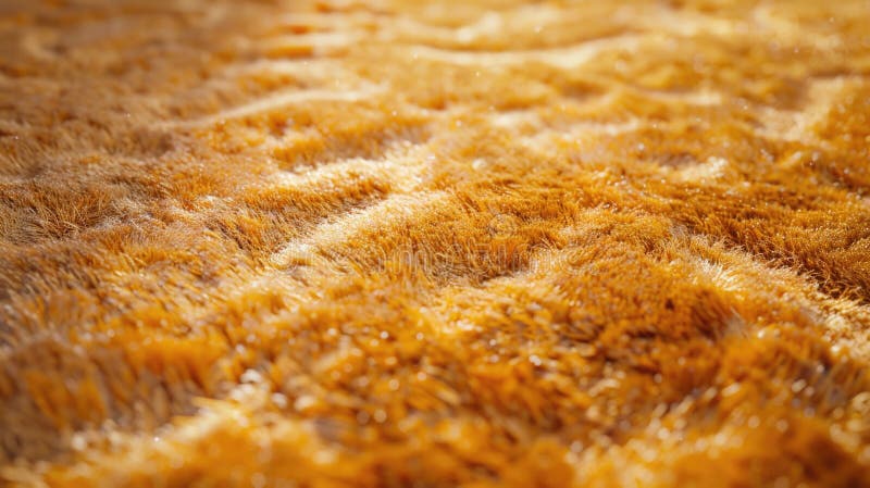 Detailed view of yellow carpet, suitable for interior design projects stock image