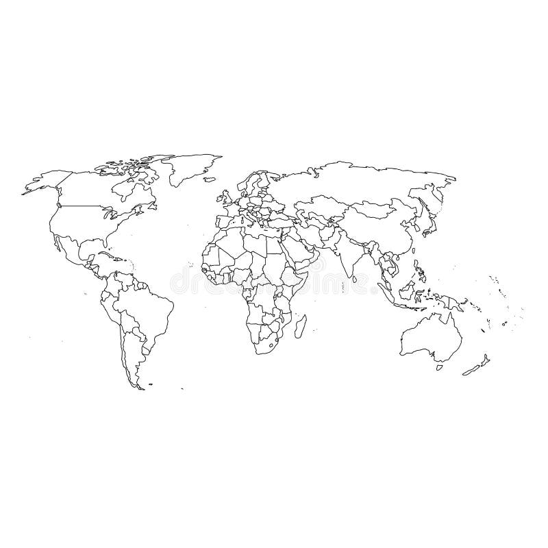 Kvalitní vektorový mapa světa se hranice všech států.