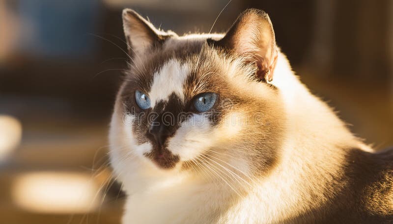 Detaillierte Ansicht der Schneeschuhkatze lizenzfreie abbildung