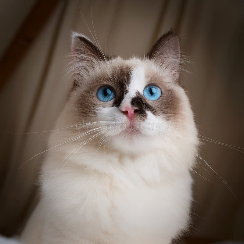 Detaillierte Ansicht der Schneeschuhkatze vektor abbildung